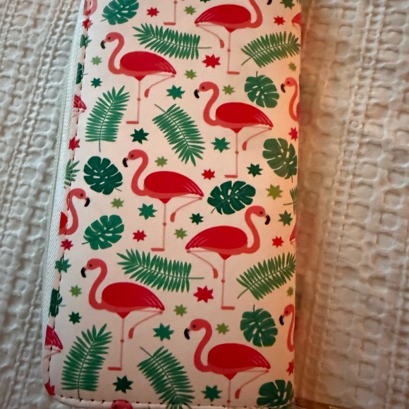 Flamingo and Leaf Print Wallet - Picture 3 of 3